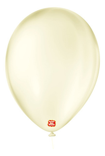 Balão De Festa Látex Cristal Baby - Cores - 7  18cm - 25 Un. Cor Amarelo