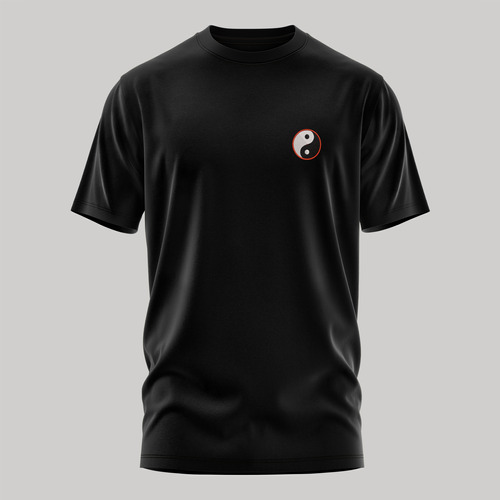 Remera 100% Algodón Unisex Con Bordado Yin Y Yang