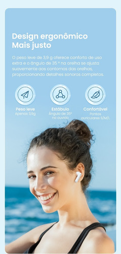 Imagem 2 de 9 de Fone Bluetooth Cancelamento De Ruído Haylou Moripods Anc