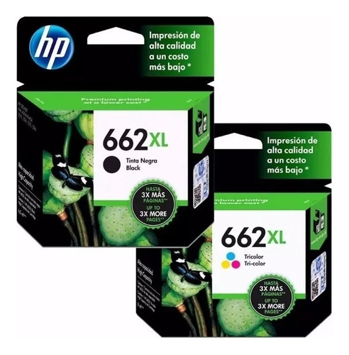 Combo 662xl Hp Originales Negro + Tricolor