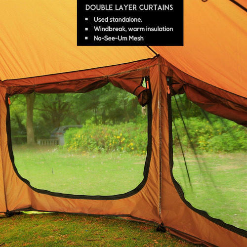 Tipi Tipi De 4 Temporada, Carpa Caliente Con Dosel, Habitaci