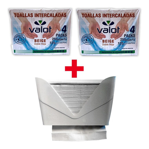 Kit Toallas De Mano + Dispenser De Regalo Valot