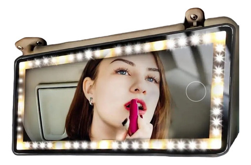 Espejo Luz Led Maquillaje Coche Visera Solar