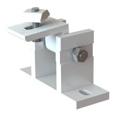 Imagen 6 de 9 de Kit Base Para 1 Panel Solar Ajustable De 15 A 30 Grados