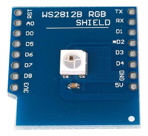 Shield Led Rgb Ws2812b Para Modulo Wifi D1 Mini Emakers
