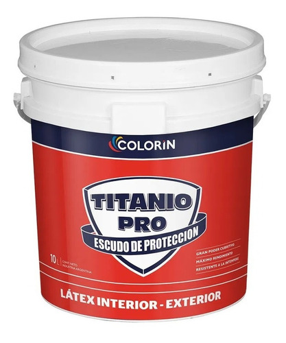 Latex Colorin Int-ext Titanio Pro X 10 Lts. Blanco