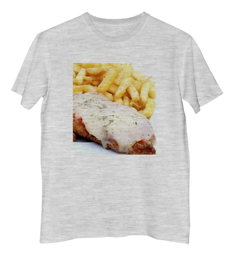 Remera Hombre Milanesa Queso Papas Gourmet Salon Cook