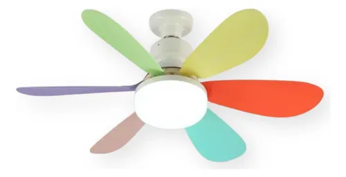 Ampolleta Ventilador E27 Control Remoto Aspas Blanco/colores