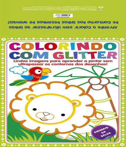 Livro Animais Da Selva - Colorindo Com Glitter