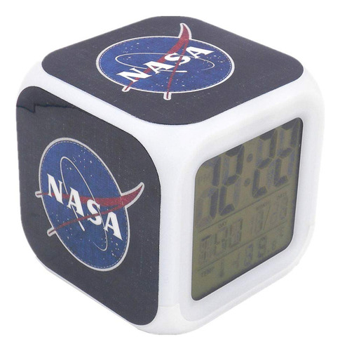 Boyan Reloj Despertador Led Azul Aeroespacial De La Nasa, R.