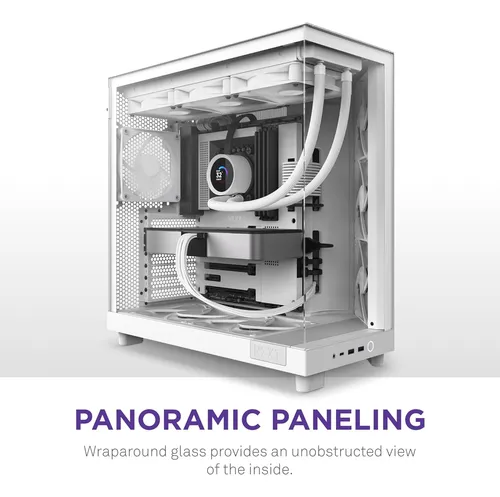 Nzxt H6 Flow | Cc-h61fw-01 | Compact Dual-chamber Mid-tow...