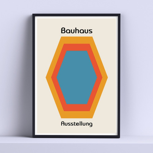 Cuadro Bauhaus Austellung Rombo 30x40cm List P Colgar