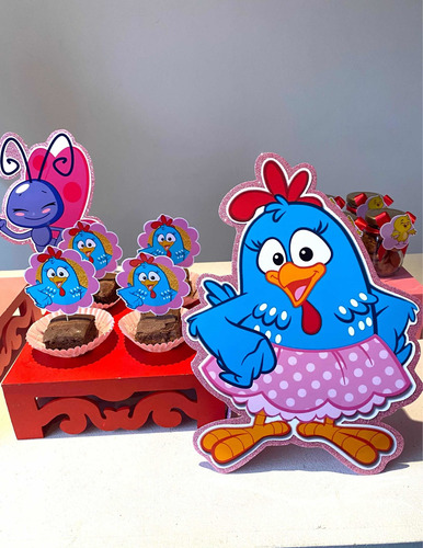 Kit Decoración Gallina Pintadita Fiesta Infantil