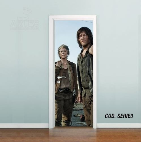 Adesivo Porta Decorativo Walking Dead Carol (cod.serie3)