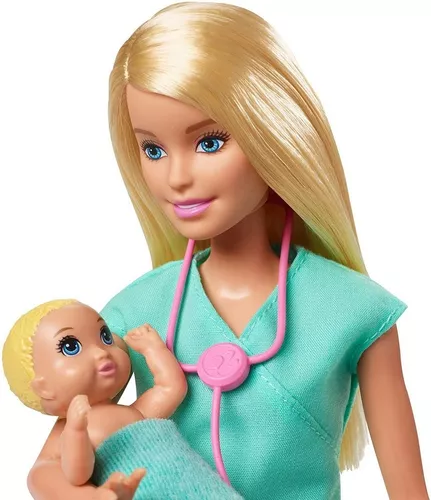 Conjunto Boneca Barbie Loira Profissões Quero Ser Doutora Médica Pediatra -  Com Acessórios Da Profissão E Uma Boneca Paciente Menina - Mattel - Boneca  Barbie - Magazine Luiza