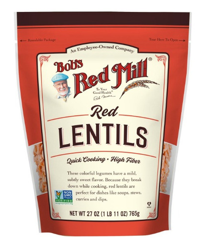 Bobs Red Mill Lentejas Rojas 765g Red Lentil Importada
