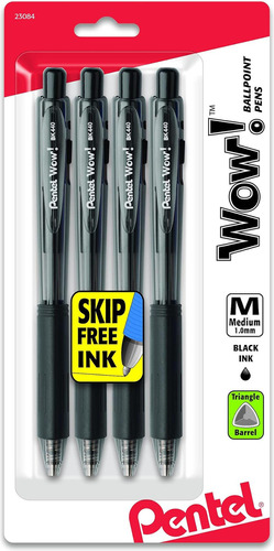 Lapiceras Ballpoint Pentel Set 4 U Black