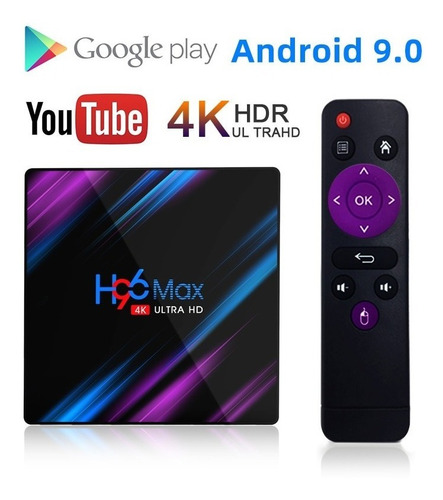 Melhor Tv Box H96 Max 2gb+16gb Para Netflix, Filmes E Tv 4k