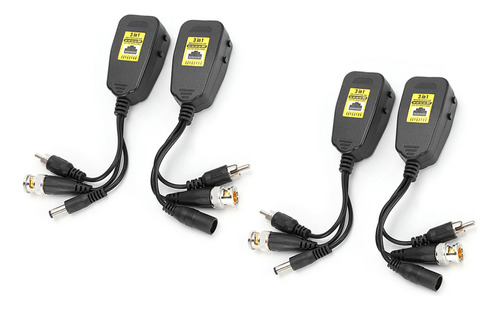 Transmisor Powervideoaudio 3 En 1 Con Conector Balun De 2 Pa