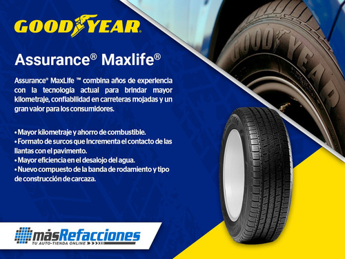 Kit De 4 Llantas 185/70r13 86t Goodyear Assurance Maxlife