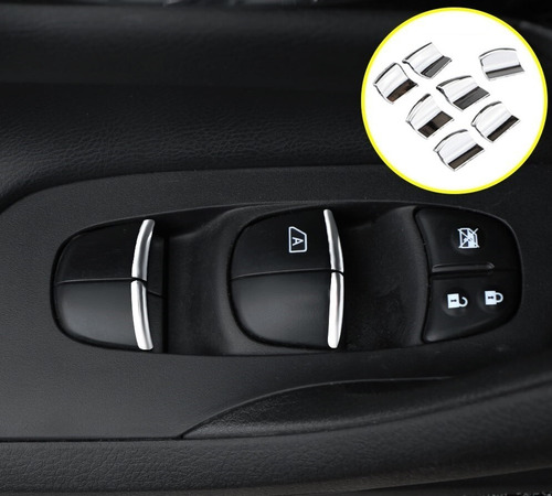 Accesorios Nissan Kicks Cubierta Botones Elevavidrios X 7 Pc