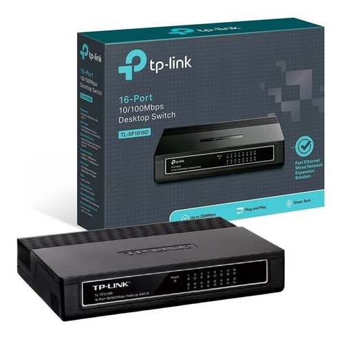 Switch 16 Puertos Tp-link 10/100 Mbps Tl-sf1016d