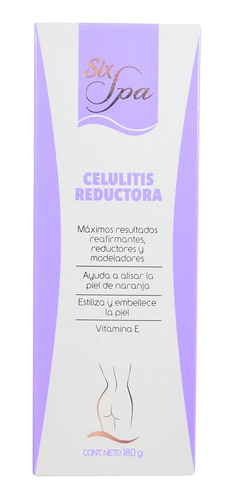 Crema Corporal Six Spa Reductora De Cellulitis 180 G