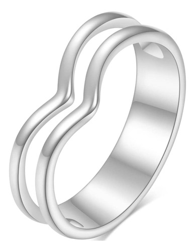 Stainess Steel Anillo De Boda Con Doble Diseo De Cheurn