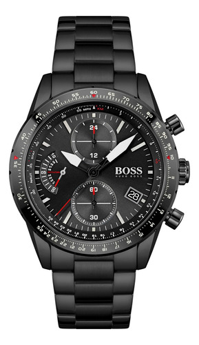 Reloj Boss Para Caballero 1513854 Color de la correa Negro Color del bisel Negro Color del fondo Negro