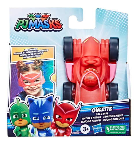 Playskool Pj Masks Figura +vehículo Y Antifaz Owlette Hasbro