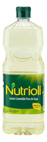 Aceite Vegetal Nutrioli Puro De Soya 850ml