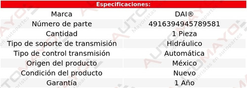 Tacón Transmisión Aut Dai Cruze L4 1.4l 2016-2019