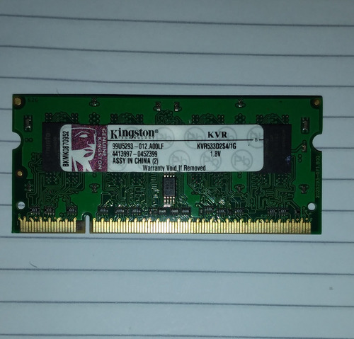 Memoria Ram Para Lapto Acer Aspire One 532h-2730.  Kingston 