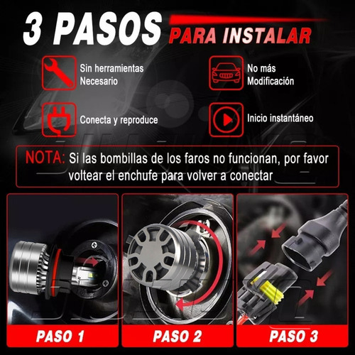 9007 Kit De Faros Led 40000lm Para 04-11 Mitsubishi Endeavor