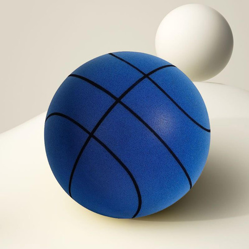 Baloncesto Silencioso Con Aro, Pelota De Juguete Azul
