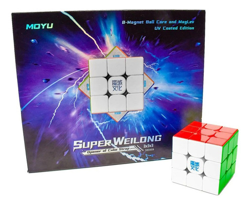 Cubo Rubik 3x3 Moyu Super Weilong 8-m Maglev Ball Core Uv