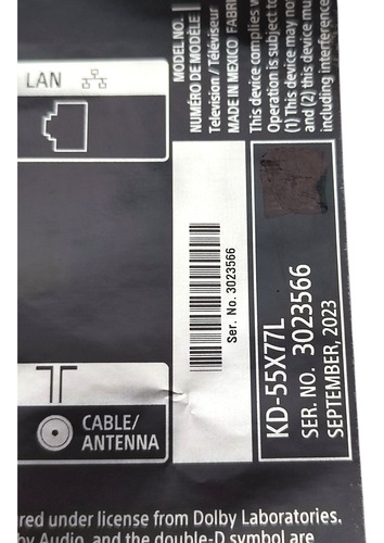 Main Sony Kd-55x77l