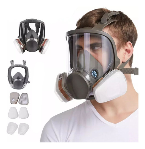 Mascara Gas Full Face 6800 + Filtros (respiración Antigas)