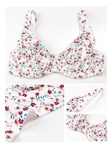 Brassiere Bra Plus De Talla Completa Para Mujer, Cobertura S