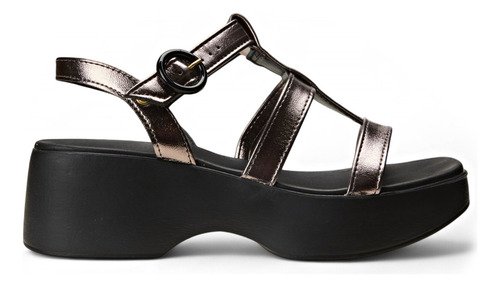 Sandália Casual Feminina 5503-101 Com Fivela Lateral Moleca