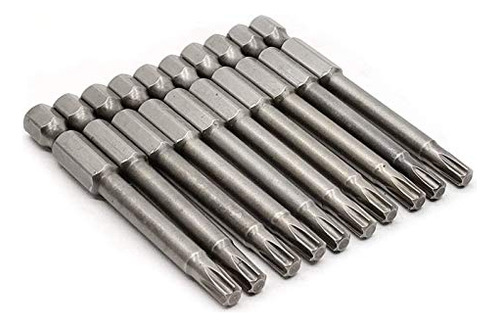 Conjunto Puntas Destornillador Torx T27, S2 Acero, 10 Pcs.