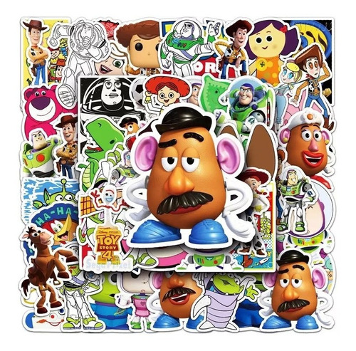 Set 50 Stickers Toy Story Personajes Decorativo Juguetes