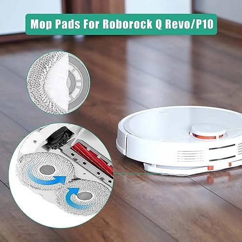 Moppad Diansung Para Roborock Q Revo Revo Pro, 6 Unidades