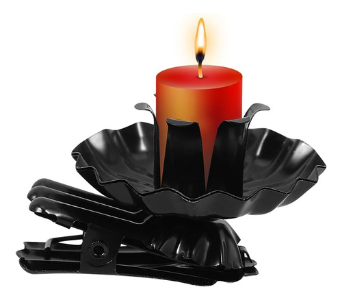 Portavelas Con Clip Para Árbol De Navidad, 20 Unidades Negra