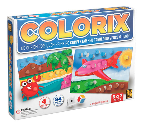 Jogo De Tabuleiro Infantil Colorix De Colorir Da Grow 03951