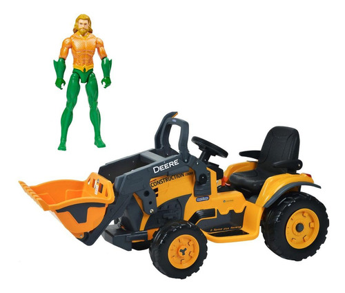 Mini Escavadeira John Deere Com Boneco Dc Aquaman