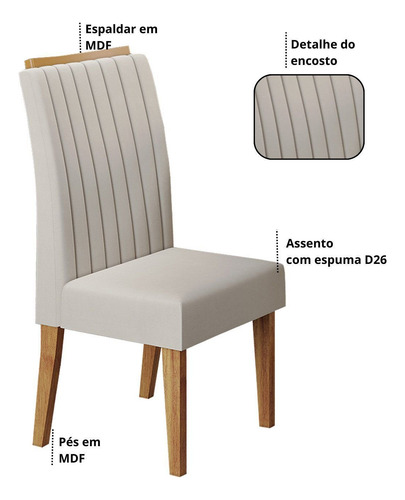 Conjunto Canto Baú Com Mesa De Jantar Retangular Gdwt