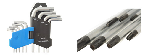 Juego Llaves Allen Torx Perforadas T10 A T50 9 Pzas Bgs 794
