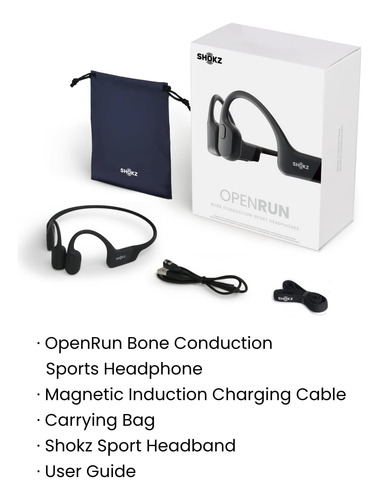 Auriculares Aftershokz Openrun Negros