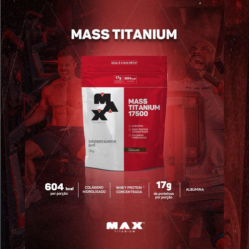 Mass Titanium 17500 (3kg) - Sabor: Leite Condensado Leite Condensado
